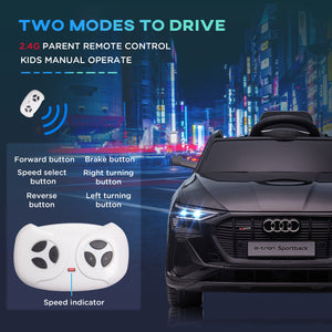 12V Electric Ride-On Car for Kids with Remote Control, Safety Belt, and LED Lights in Black Trend Times 7