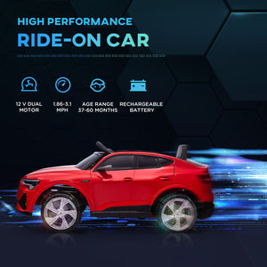 12V Electric Kids Car with Remote Control, Safety Belt, and LED Lights – Red Trend Times 4