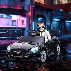 12V Electric Ride-On Car for Kids with Parental Remote Control, Dual Motors, Music, and Lights in Black Trend Times 1