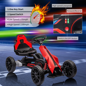 12V Electric Drift Kart for Kids with 35W Motor and Adjustable Speed for Ages 3-6 Trend Times 14