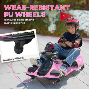 12V Electric Drift Go-Kart with Slow Start, 1.9-5 MPH Ride-On Car for Kids 8-12 Years Trend Times 5