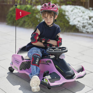 12V Electric Drifting Go Kart with Slow Start, Music, and Lights in Pink Trend Times 0