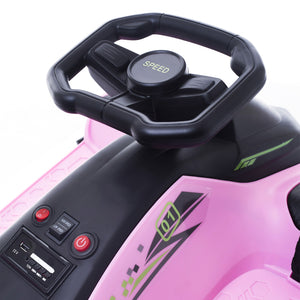 12V Electric Drifting Go-Kart with Slow Start, Music, Lights - Pink Trend Times 10