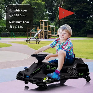 12V Electric Go-Kart for Kids Ages 8-12 with Drift, Music, Lights, and Adjustable Speed Trend Times 1