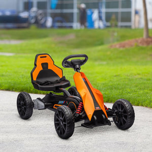 12V Electric Go-Kart for Kids with Adjustable Speed in Orange Trend Times 8