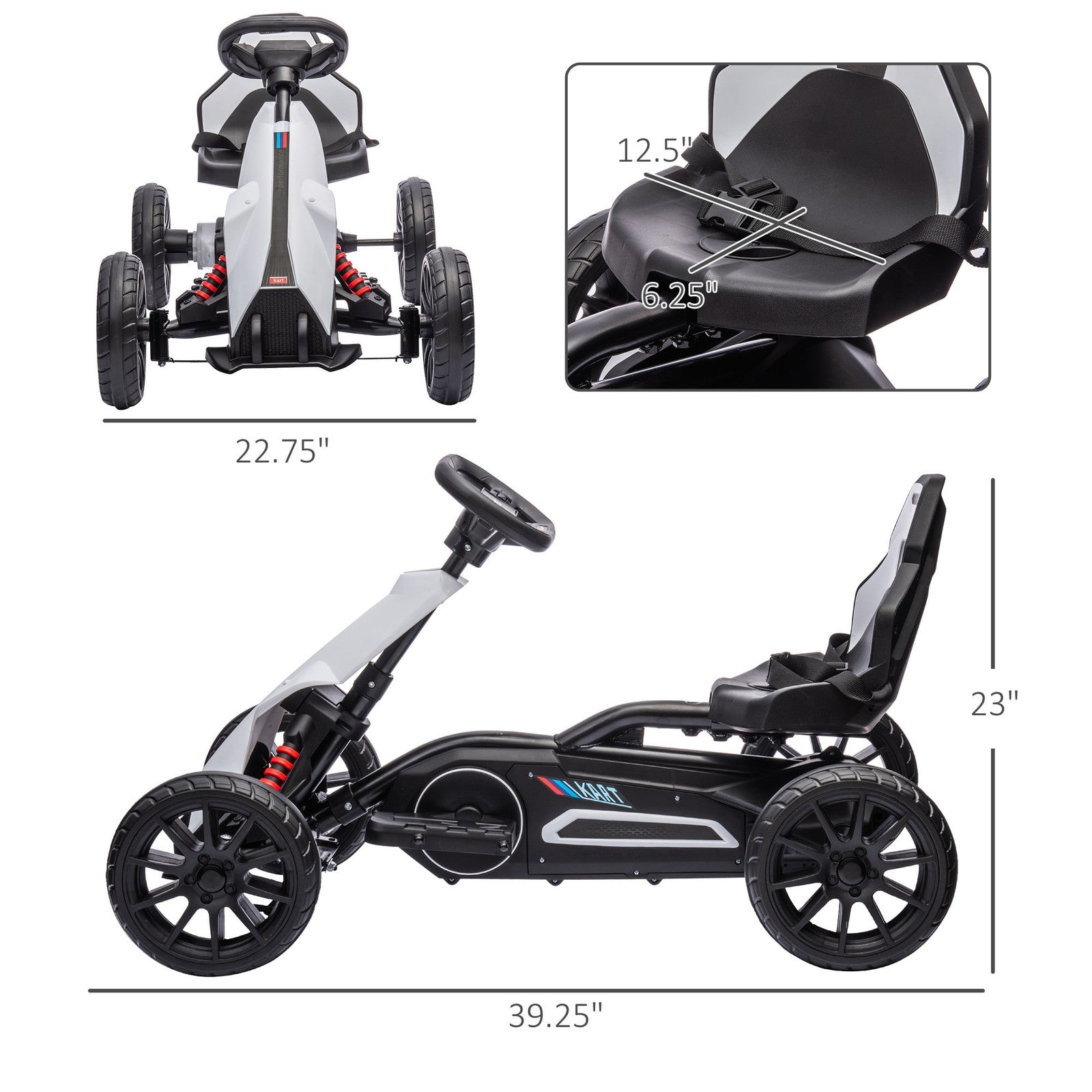12V Electric Kids Go-Kart with Adjustable Speed and Music Trend Times 1