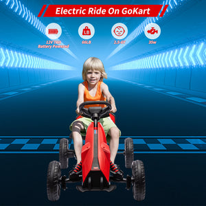 12V Electric Drift Go-Kart for Toddlers with 7Ah Battery and 35W Motor Trend Times 5