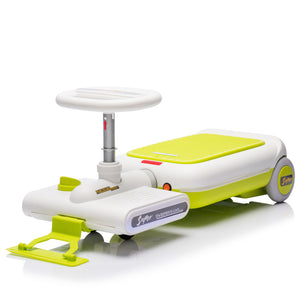 12V Electric Kids Ride-On Go Kart with LED Lights, Music, and Cleaning Mop – Green Trend Times 1