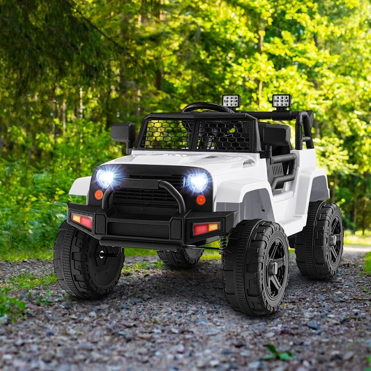 12V Electric Ride-On Truck Car Toy for Kids with Seat Belt, Music, and Remote Control Trend Times 1