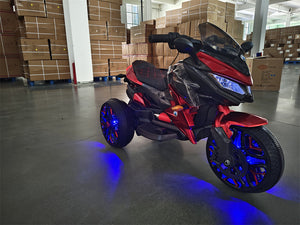 12V Electric 3-Wheel Kids Ride-On Motorcycle with Hand Controls and Lighting Wheels Trend Times 5