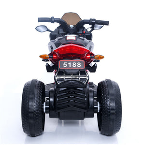 12V Electric Kids 3-Wheel Ride-On Motorcycle with Hand-Control and Lighting Wheels Trend Times 4