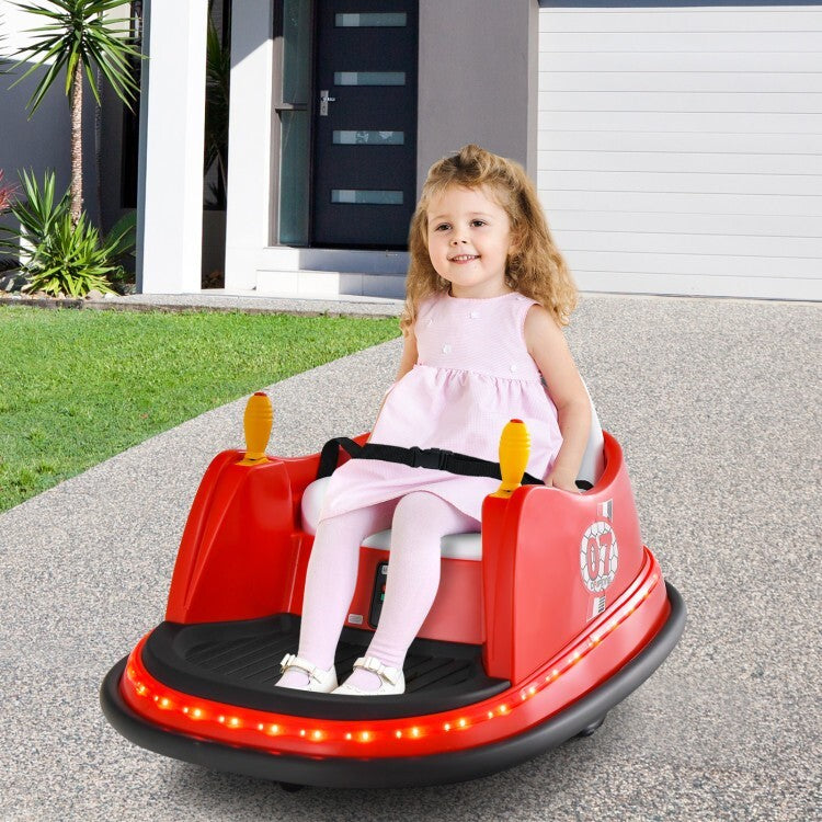 12V Electric Ride-On Bumper Car for Toddlers with Flashing Lights Trend Times 1