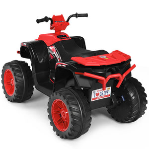 12V Electric Kids Ride-On 4 Wheeler ATV Quad with Music and LED Lights Red Trend Times 5