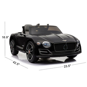 12V Electric Kids Ride-On Car Bentley Style with Remote Control and LED Lights Black Trend Times 10