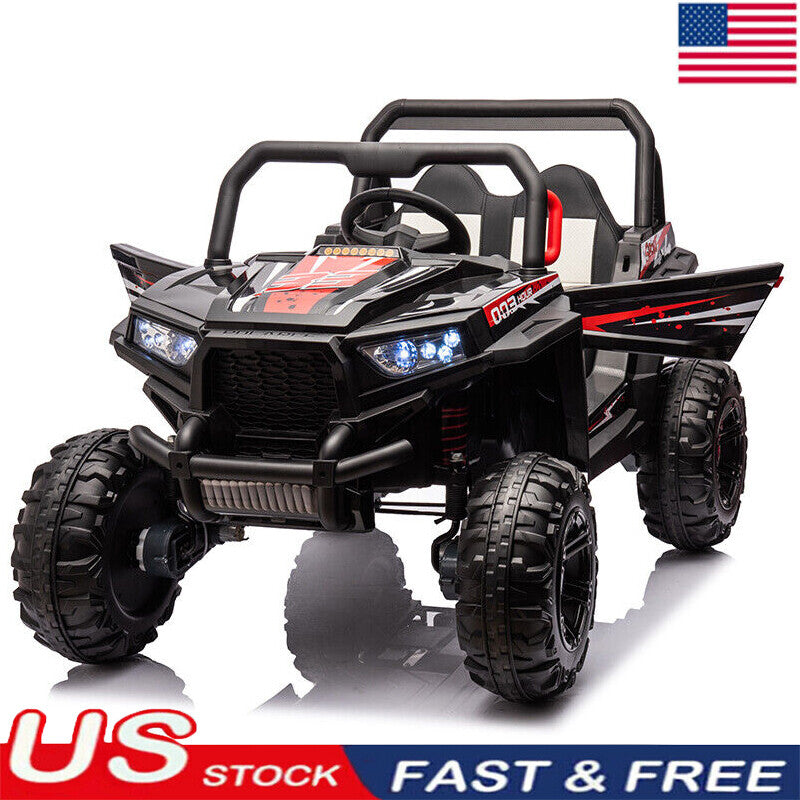 12V Electric Kids Ride-On Off-Road UTV Toy Car with 4 Wheels, Seat Belt, Leather Seat, and Remote Control Trend Times 1
