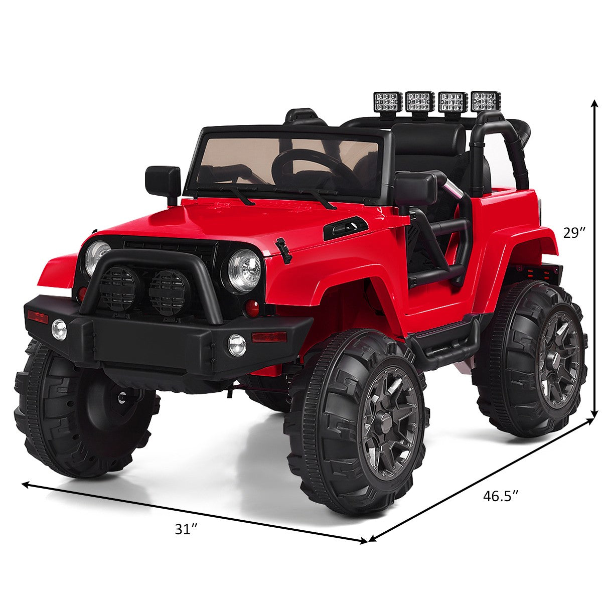12V Electric Kids Ride-On Truck Car Toy with MP3 Player, LED Lights, and Remote Control Trend Times 1