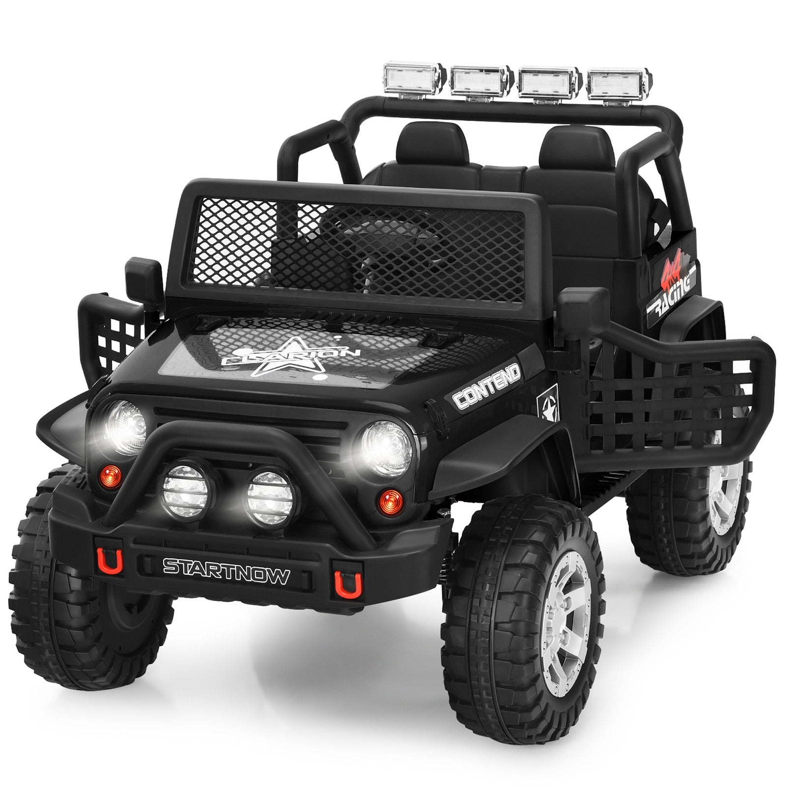 12V Electric Kids Ride-On Truck with MP3, Horn, and 2.4G Remote Control - Black Trend Times 0