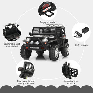12V Electric Kids Ride-On Truck with MP3, Horn, and 2.4G Remote Control - Black Trend Times 5