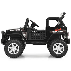 12V Electric Kids Ride-On Truck with MP3, Horn, and 2.4G Remote Control - Black Trend Times 7