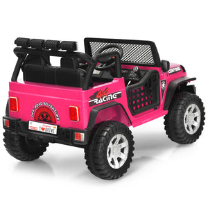12V Electric Kids Ride-On Truck with MP3, Horn, and 2.4G Remote Control - Pink Trend Times 9