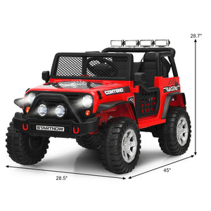 12V Electric Kids Ride-On Truck with MP3, Horn, and 2.4G Remote Control in Red Trend Times 1