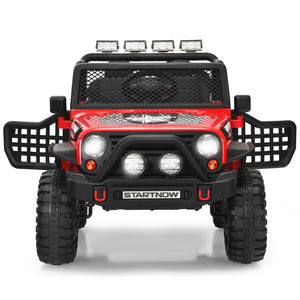12V Electric Kids Ride-On Truck with MP3, Horn, and 2.4G Remote Control in Red Trend Times 8