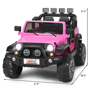 12V Pink Electric Ride-On Car for Kids with Remote Control, Storage Box, and Music Trend Times 1