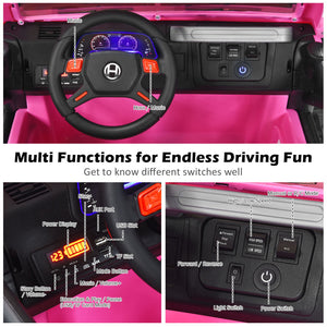 12V Pink Electric Ride-On Car for Kids with Remote Control, Storage Box, and Music Trend Times 8