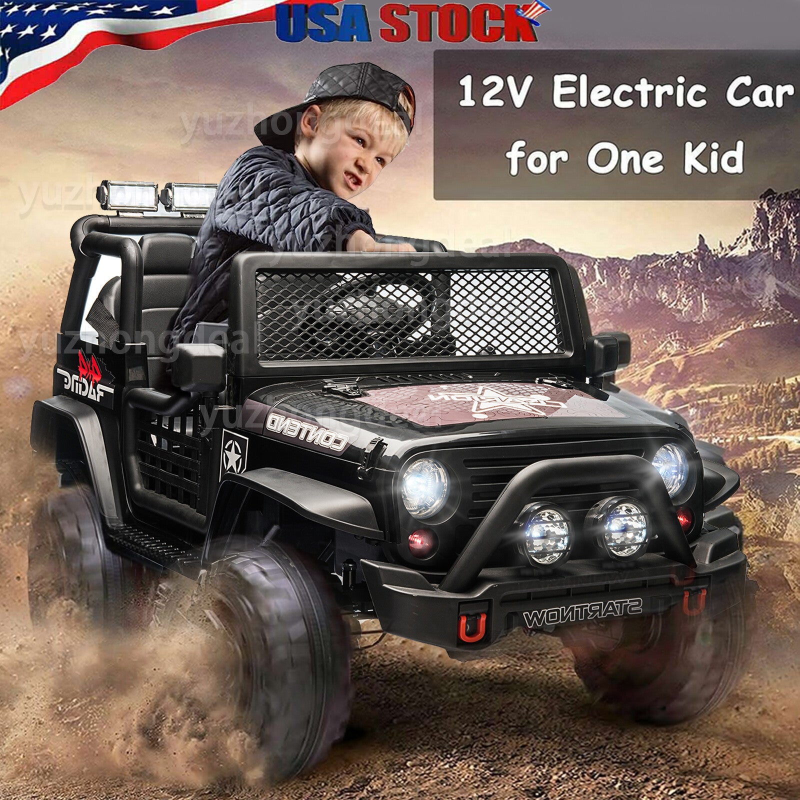 12V Electric 2-Seater Kids Ride-On Jeep Car with Remote Control Trend Times 1