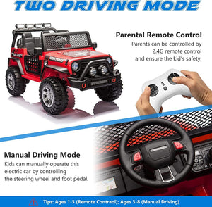 12V Electric Kids Ride-On Jeep Car Truck Toy with Remote Control Trend Times 3