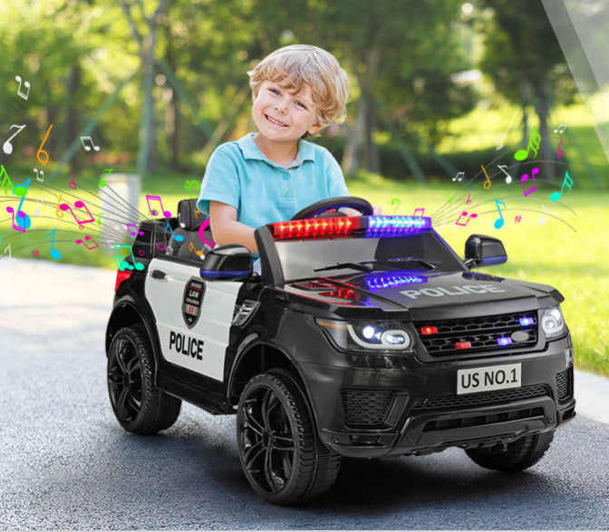 12V Electric Kids Ride-On Police Car with Remote Control, Siren, and Music Trend Times 1