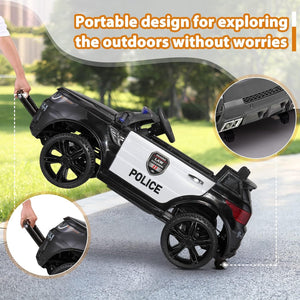 12V Electric Kids Ride-On Police Car with Remote Control, Siren, and Music Trend Times 8