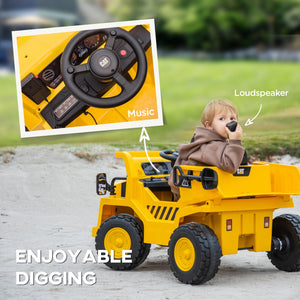 12V Electric Ride-On Excavator Toy with Remote-Controlled Bucket Shovel for Kids Ages 3-6 Trend Times 6
