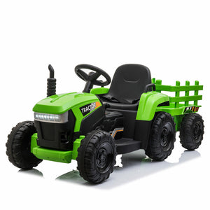 12V Battery-Powered Electric Ride-On Kids Tractor with Trailer Toy Trend Times 11