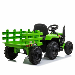 12V Battery-Powered Electric Ride-On Kids Tractor with Trailer Toy Trend Times 14