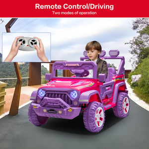 12V Electric Kids Ride-On Truck with Remote Control, DIY Stickers, Dual Motors, and MP3 Player Trend Times 10