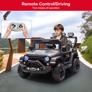 12V Electric Kids Ride-On Truck with Remote Control, DIY Stickers, Dual Motors, and MP3 Player Trend Times 23