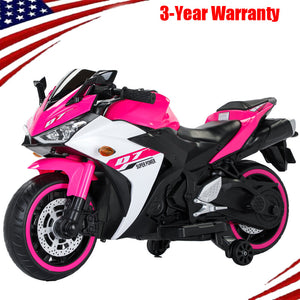 12V Electric Kids Ride On Motorcycle with Manual Throttle and Training Wheels Trend Times 5