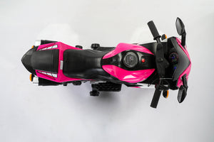 12V Electric Kids Ride-On Motorcycle with Training Wheels and Manual Throttle Trend Times 14