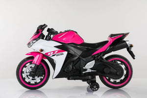 12V Electric Kids Ride-On Motorcycle with Training Wheels and Manual Throttle Trend Times 15