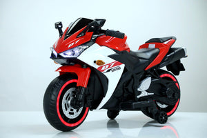 12V Electric Kids Ride-On Motorcycle with Training Wheels and Manual Throttle Trend Times 3