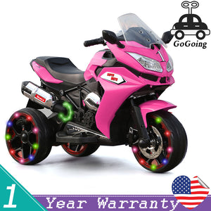 12V Rechargeable Electric Ride-On Motorcycle Toy for Kids 3-6 Years, Speeds 1.8-3.2 MPH Trend Times 0