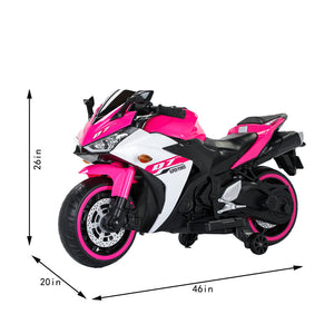 12V Rechargeable Electric Ride-On Motorcycle Toy Bike 1.8-3.2 MPH for Ages 3-6 Trend Times 1