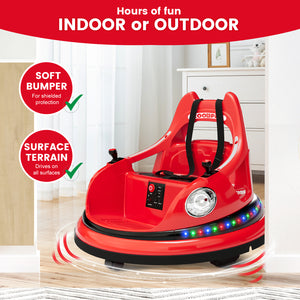 12V Electric Ride-On Bumper Car for Kids and Toddlers with Parent Remote Control and 360-Degree Spin Trend Times 7