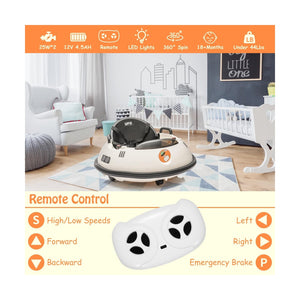 12V Electric Ride-On Bumper Car for Toddlers and Kids with Remote Control Trend Times 3