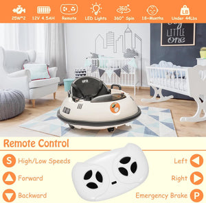 12V Electric Ride-On Bumper Car for Toddlers and Kids with Remote Control Trend Times 3