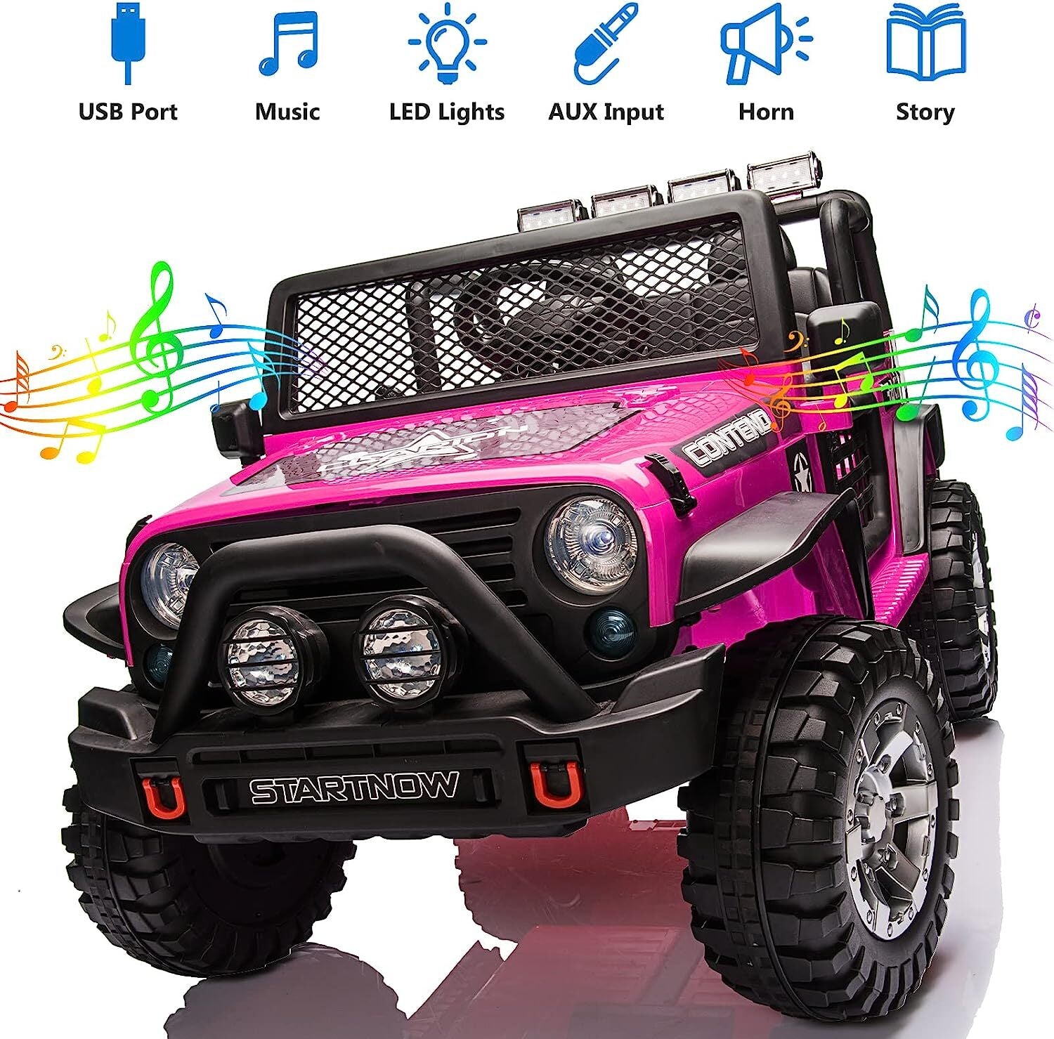 12V Electric 2-Seater Kids Ride-On Jeep Truck with Remote Control Trend Times 1