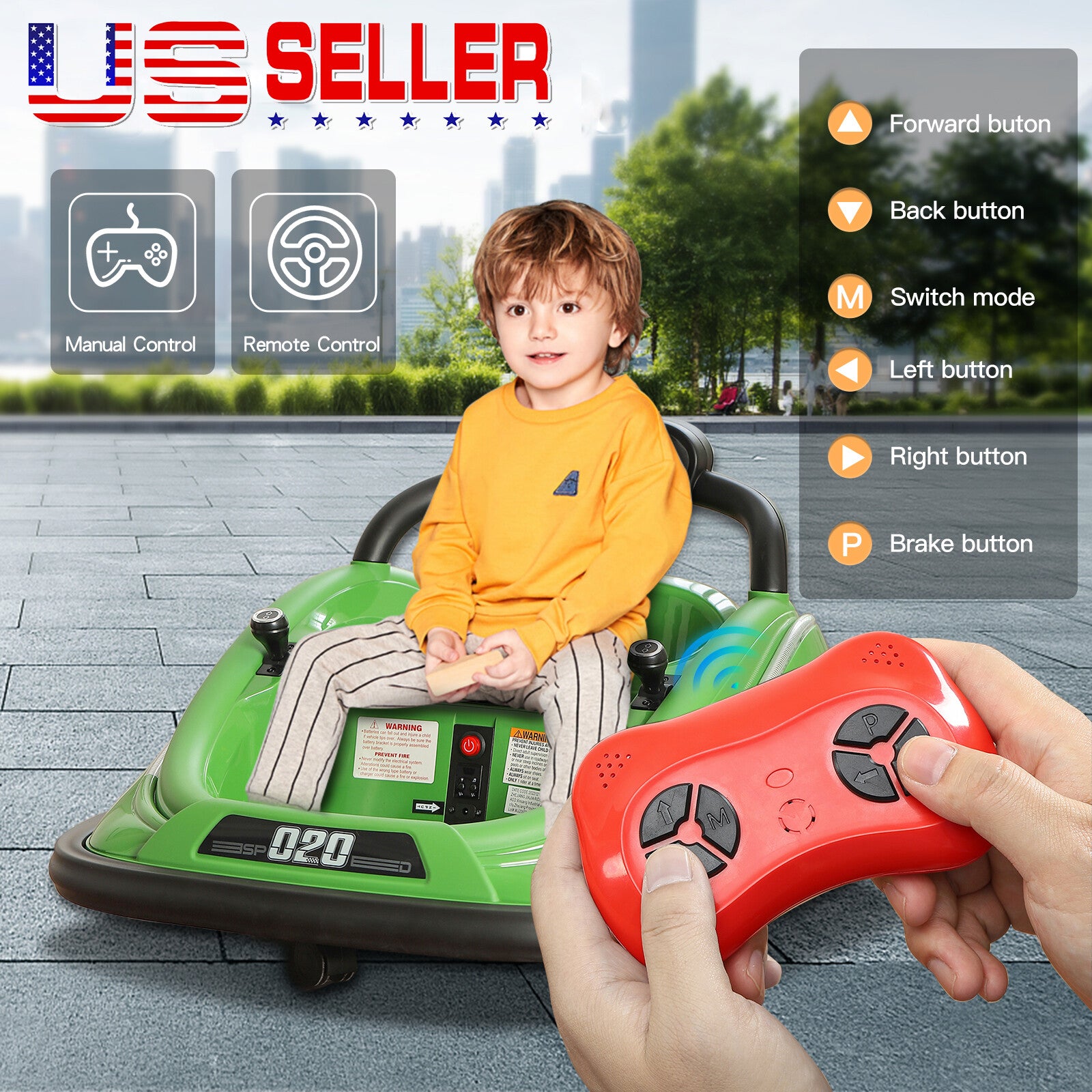 12V Electric Ride-On Baby Bumper Car for Toddlers with Remote Control and MP3 Player Trend Times 0