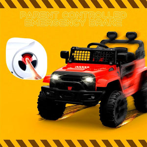 12V Electric Ride-On Kids Truck with LED Lights and Remote Control Battery-Powered Toy Car for Children Trend Times 14