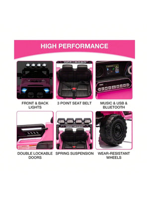 12V Electric Ride-On Truck for Kids with Remote Control, Spring Suspension, LED Lights, and Music Trend Times 5